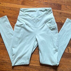 Gymshark Recess Legging Light Green Women's XS Great Condition V Waist High Rise